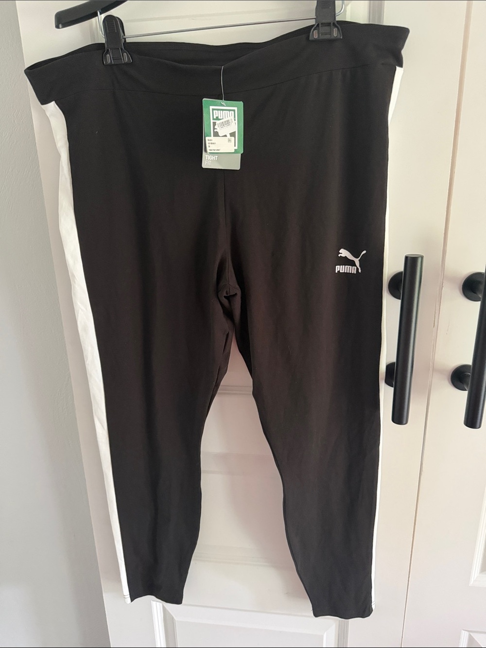 Puma Iconic T7 Leggings Plus Color Block Black & White Size 3X
